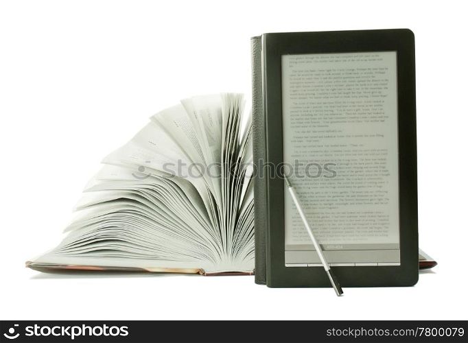 Open book and e-book reader