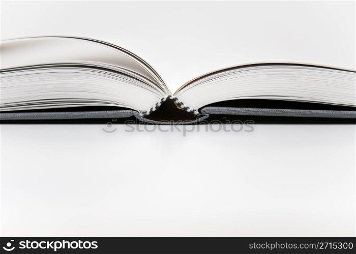 Open book in an abstract environment