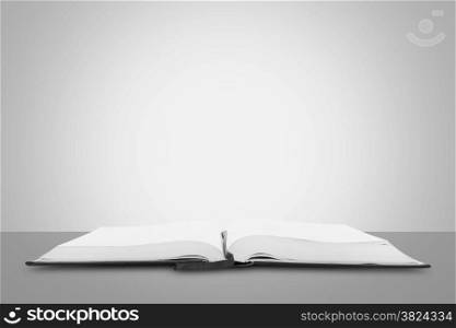 Open book isolated on blue background