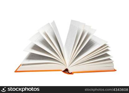 Open book isolated on white.
