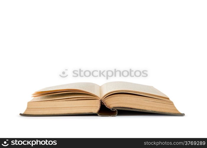 Open book isolated on white background