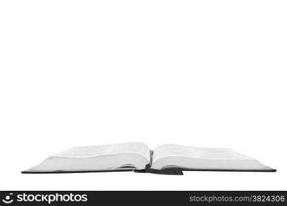 Open book isolated white background