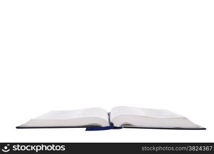 Open book isolated white background