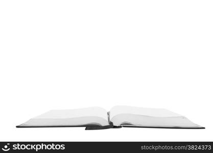 Open book isolated white background