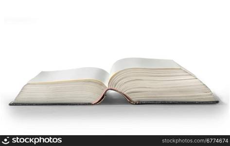 open book on white background with clipping path