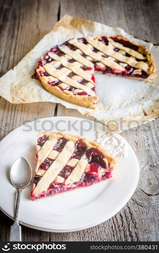 Open cherry pie