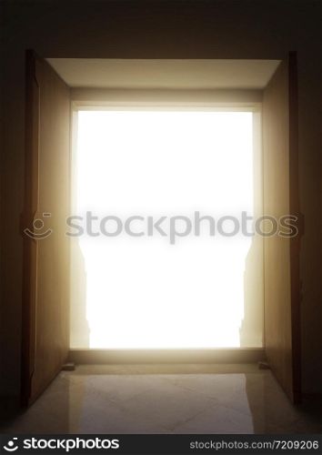open door to light