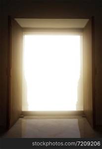 open door to light