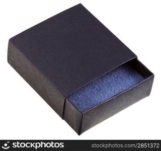 open empty black gift box isolated on white background