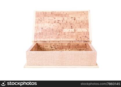 open empty wood box
