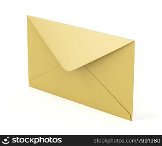 Open envelope on white background