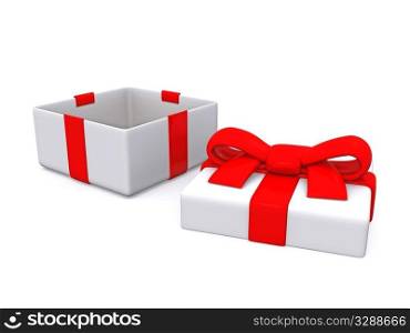 open gift box. 3D