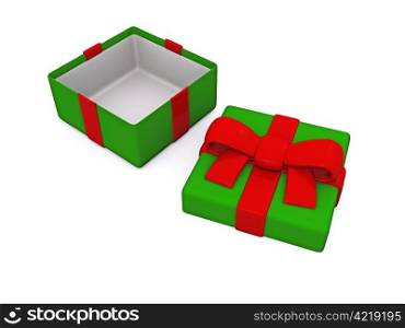 open gift box. 3D