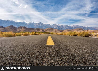 Open highway in California, USA.