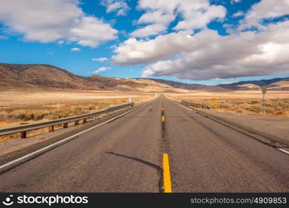 Open highway in California, USA.