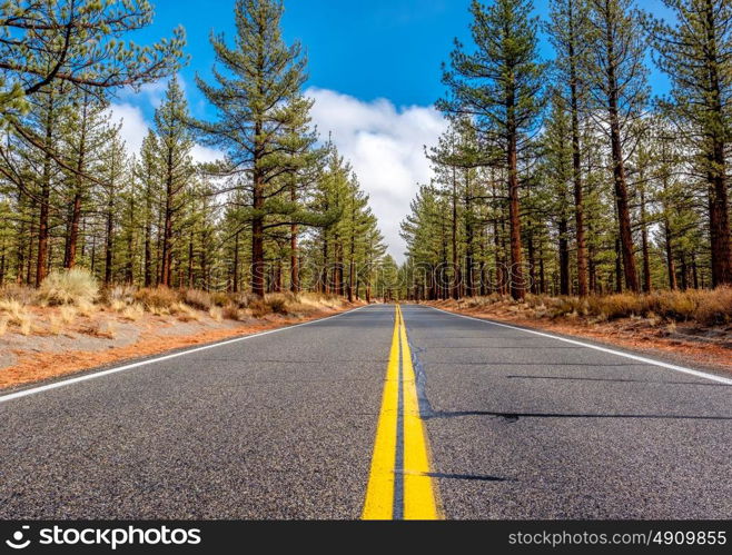 Open highway in California, USA.