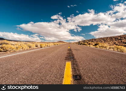 Open highway in California, USA.