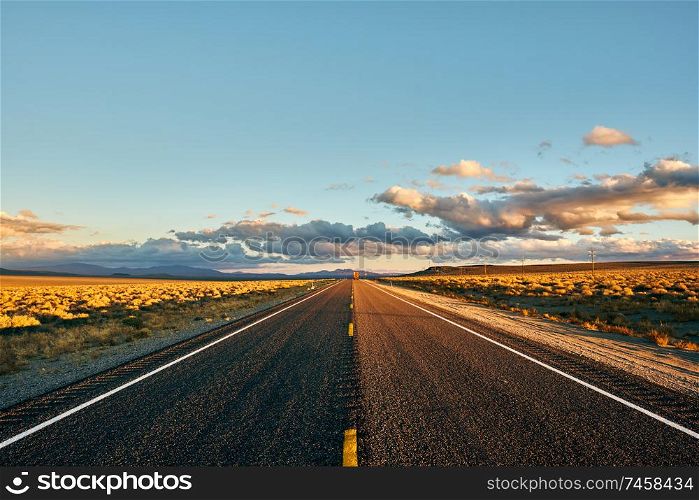 Open highway in California, USA.