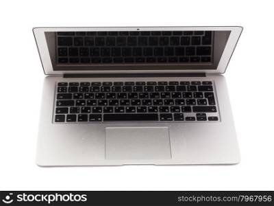 Open Laptop isolated on white background