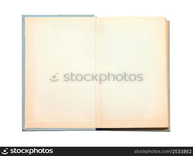 Open notebook isolated on white background