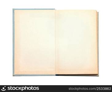 Open notebook isolated on white background