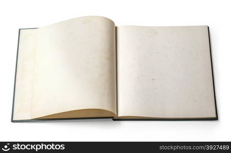 open old book on white background. with clipping path