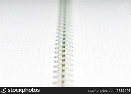 Open pages of spiral notepad