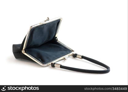 open purse classically isolated on a white background