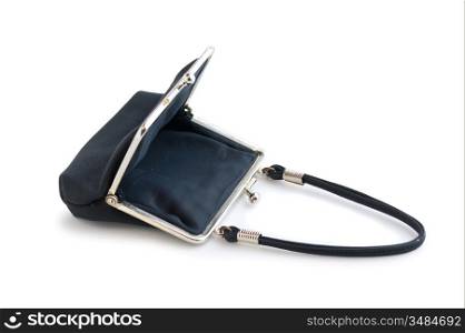 open purse classically isolated on a white background