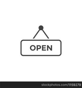 Open sign graphic design template vector isolated illustration. Open sign graphic design template vector illustration