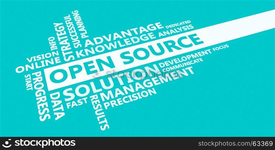 open source Presentation Background in Blue and White. open source Presentation Background