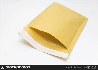 Open tick envelope on a white background