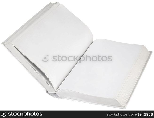 Open White Hard Book Empty Page