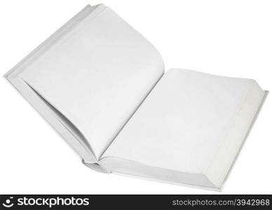 Open White Hard Book Empty Page
