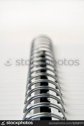 Opened blank coiled note pads.