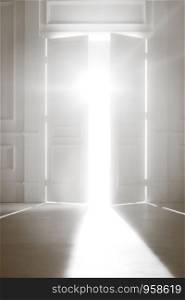 Opened Door With Bright Light