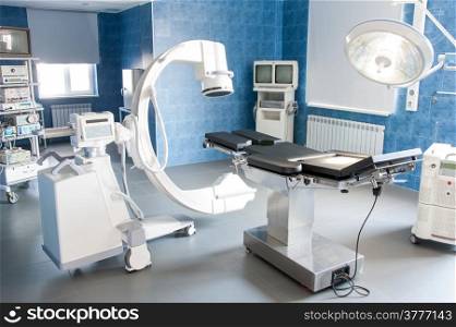 operating room with X-ray medical scan.