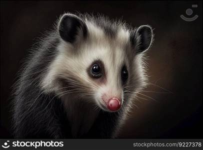Opossum
illustration. AI generative.