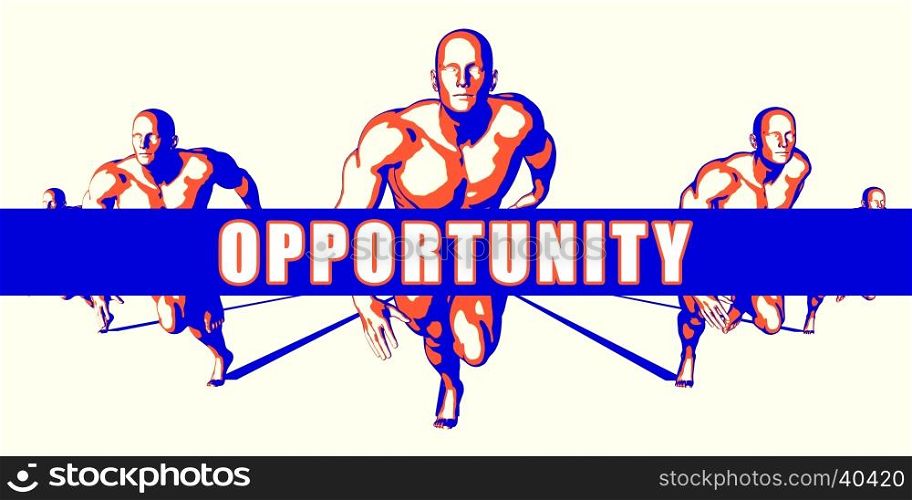 Opportunity as a Competition Concept Illustration Art. Opportunity