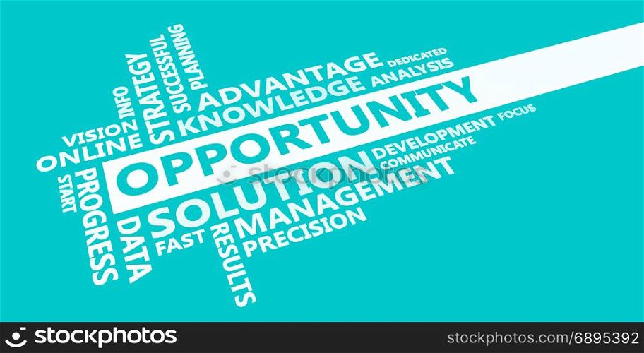 Opportunity Presentation Background in Blue and White. Opportunity Presentation Background
