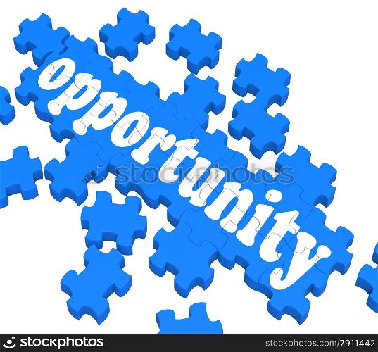 Opportunity Puzzle Shows Career Chances And Progress Possibilities.