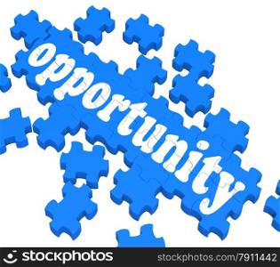 Opportunity Puzzle Shows Career Chances And Progress Possibilities.