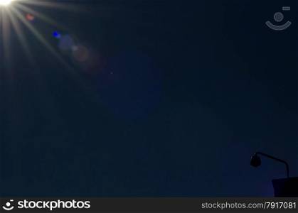Optical effect about the solar eclipse at march 20, 2015 - view from Sofia, Bulgaria, Europe