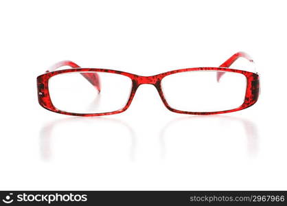 Optical glasses isolated on the white background