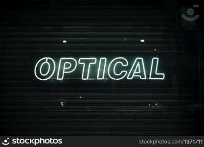 optical sign neon lights. High resolution photo. optical sign neon lights. High quality photo
