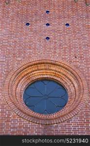 optical sumirago varese rose window church italy the old wall terrace bell tower