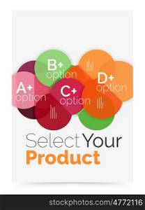 Option select infographic banner. Brochure - flyer, presentation or web design background