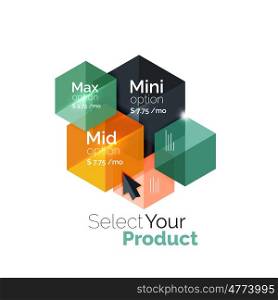 Option select template. background for business brochure or flyer, presentation and web design navigation layout