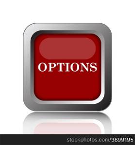 Options icon. Internet button on white background