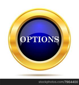 Options icon. Internet button on white background.